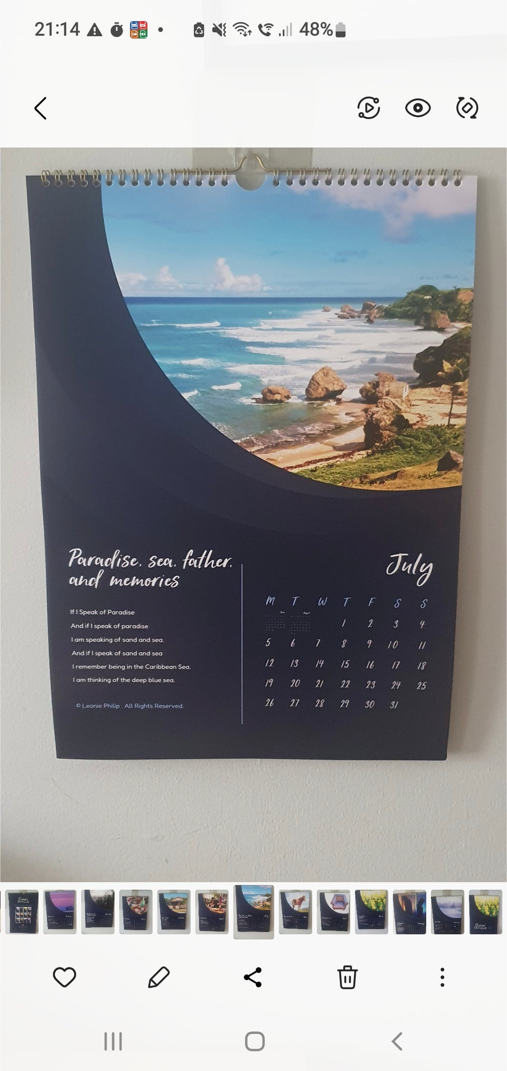 Seasons of the Earth — 2027 A3 Poetry & Art Calendar