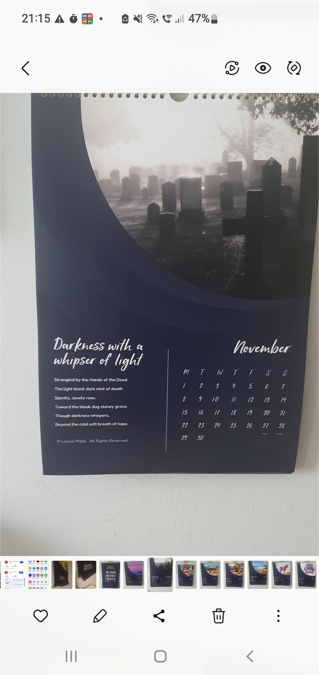 Seasons of the Earth — 2027 A3 Poetry & Art Calendar